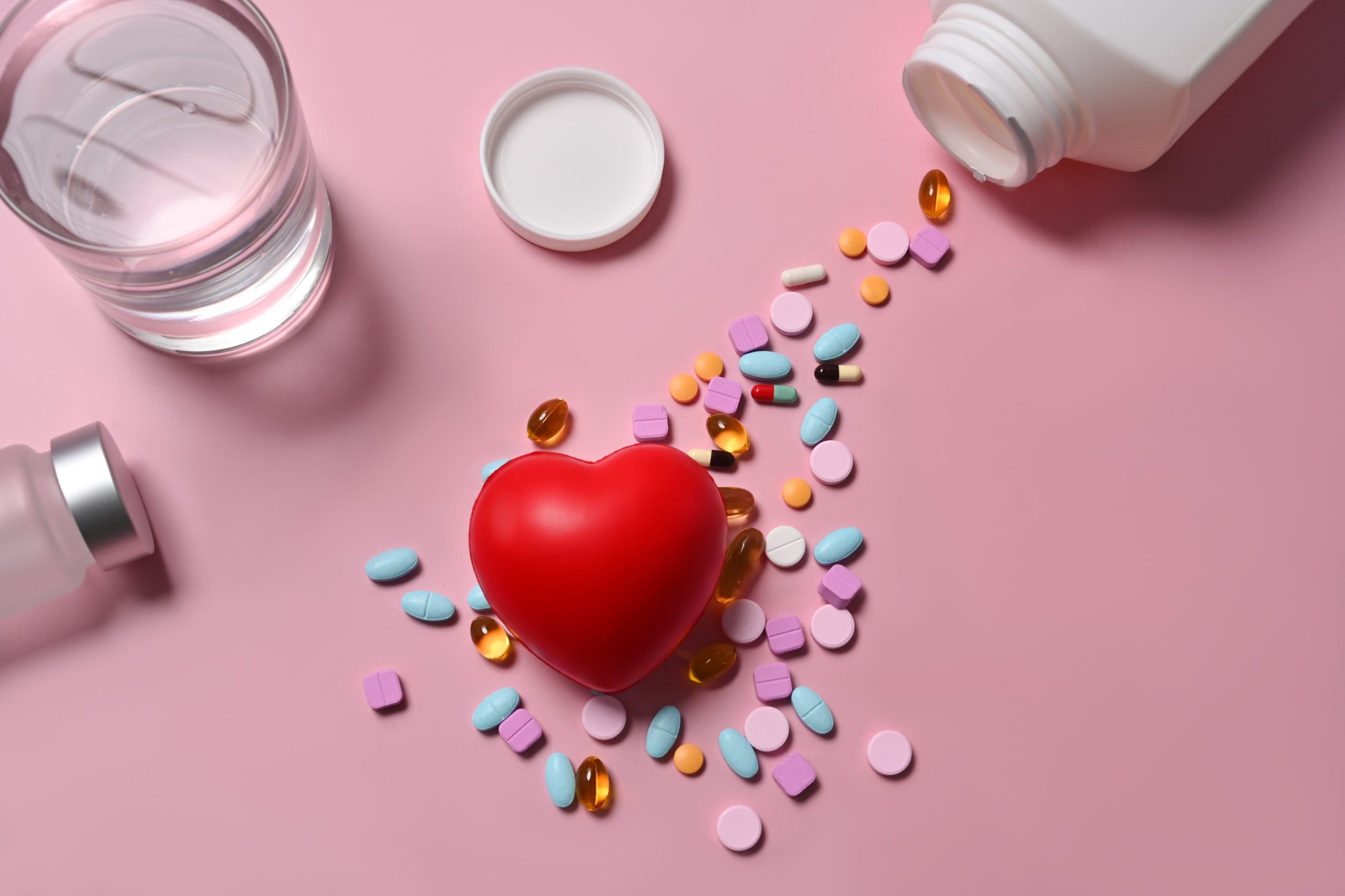 Supplement capsules around a plastic health